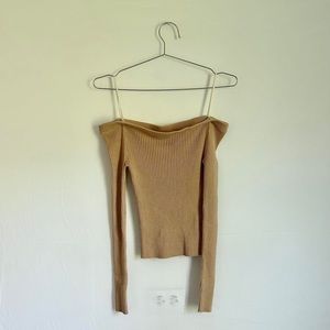 Off shoulder knit top